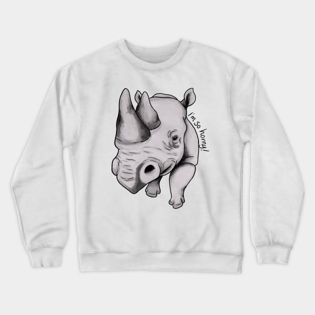 I’m so Horny Crewneck Sweatshirt by kc-art